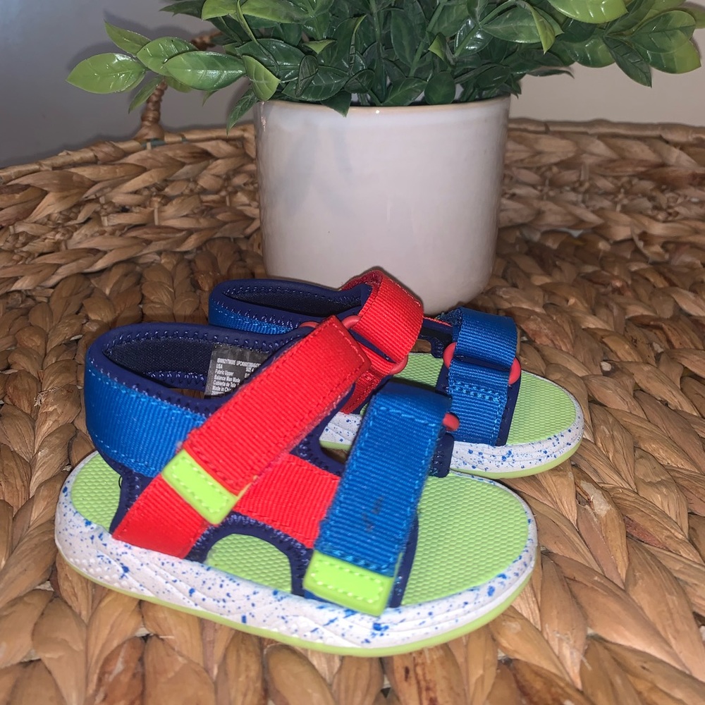Multi-colored Baby Sandals Velcro Size 4